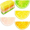 Citrus Fruit Birthday Party Decorations, Napkins with Gold Foil Details for Spring and Summer (6.25 In,100 Pack)