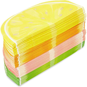 Citrus Fruit Birthday Party Decorations, Napkins with Gold Foil Details for Spring and Summer (6.25 In,100 Pack)