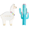 Llama Honeycomb and Cactus Centerpiece for Table Decorations (8 Pack)