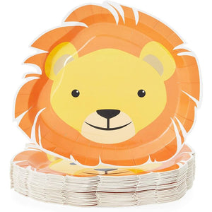 Safari Party Decorations, Lion Plates (13 x 10 In, 48-Pack)
