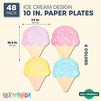 Ice Cream Party Plates (10 Inches, 48-Pack)