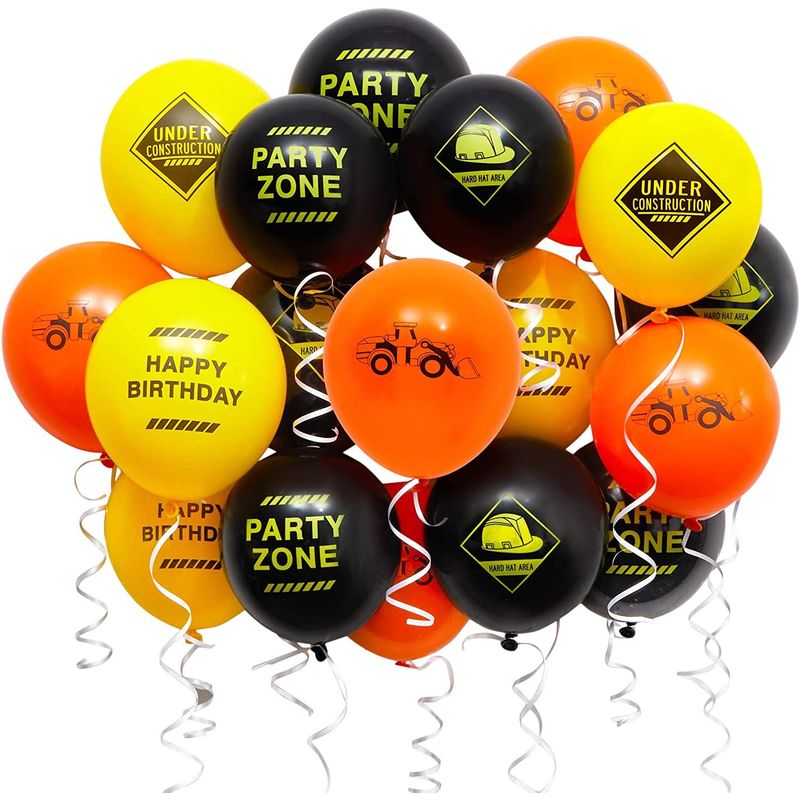 Construction Birthday Party Balloons (12 in., 50 Pack)