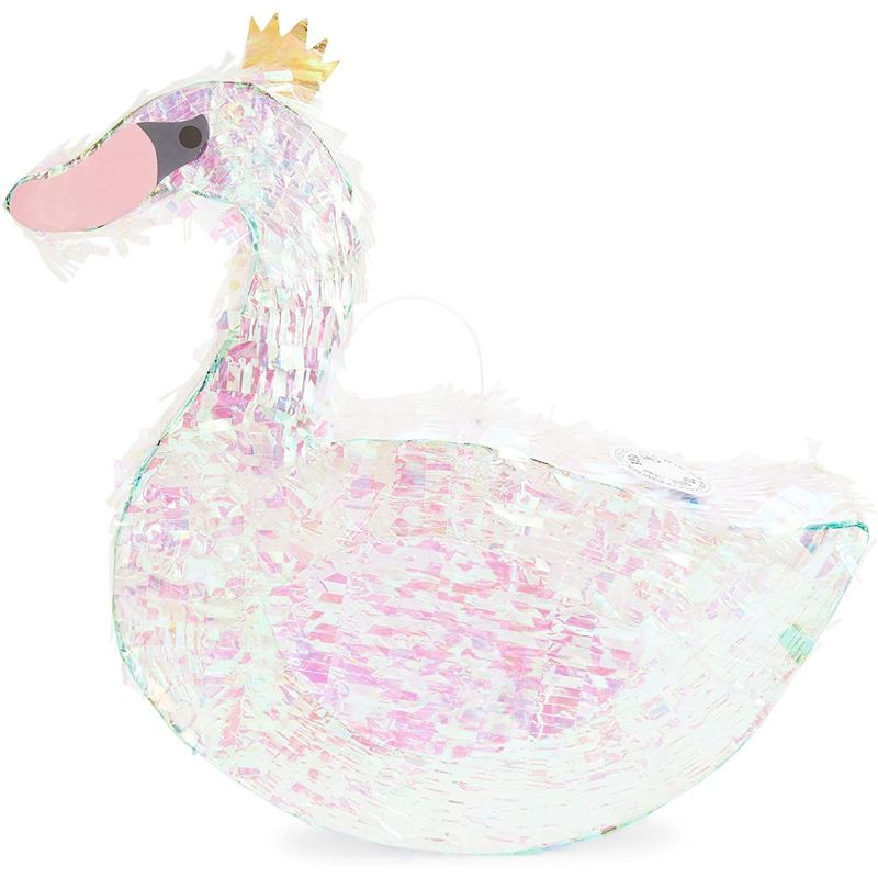 Swan Pinata, Princess Party Supplies (16.25 x 14 in)