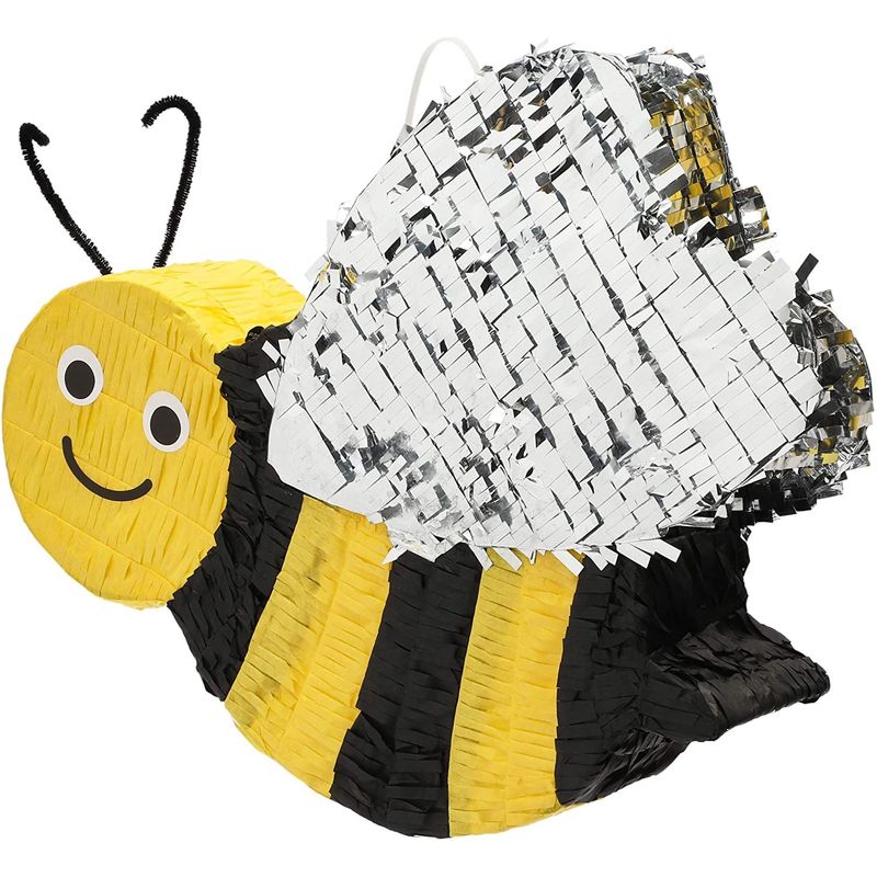 Number 1 Pinata for First Bee Day Party Decorations, Bumblebee