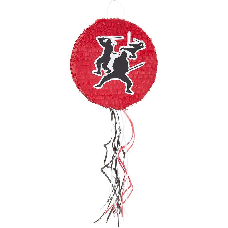 Mini Ninja Pinata for Kids Birthday (11.7 x 11.7, Red)