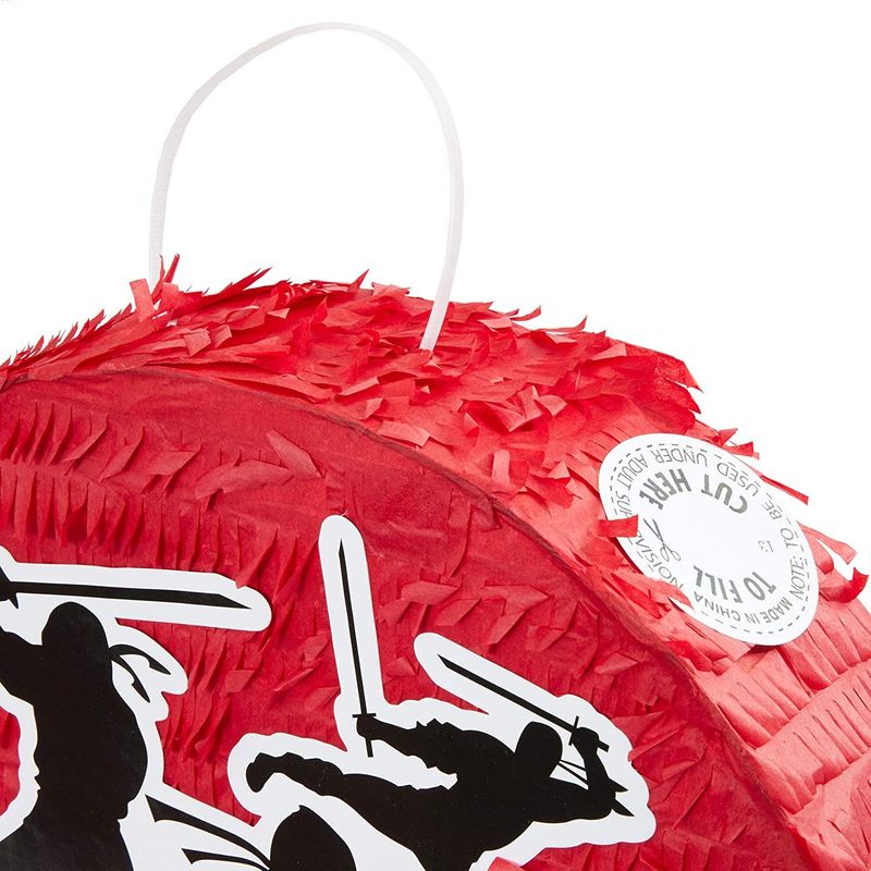 Mini Ninja Pinata for Kids Birthday (11.7 x 11.7, Red)