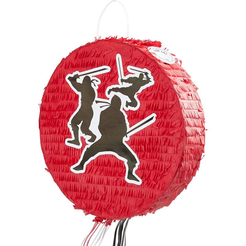 Mini Ninja Pinata for Kids Birthday (11.7 x 11.7, Red)