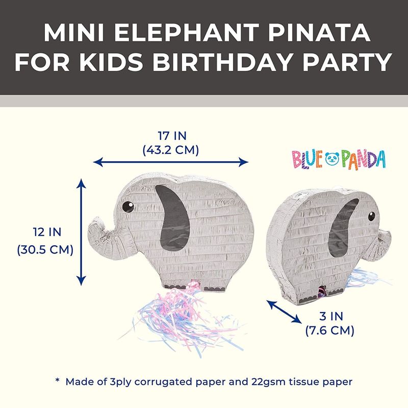 Elephant Pinata, Safari Party Decorations (17 x 12 In)