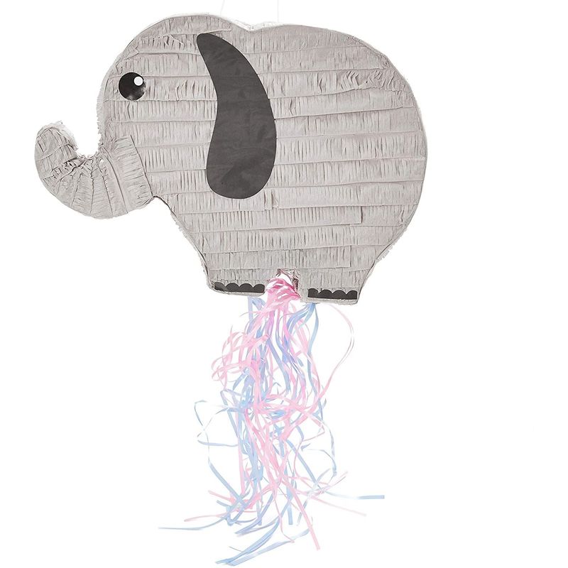 Elephant Pinata, Safari Party Decorations (17 x 12 In)