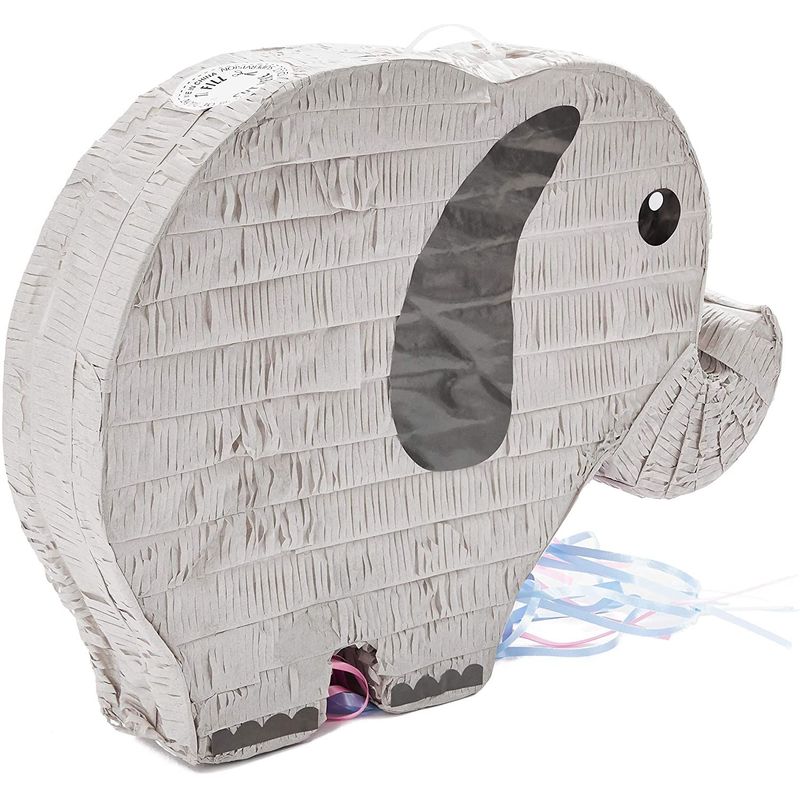 Elephant Pinata, Safari Party Decorations (17 x 12 In)