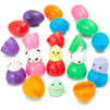Colorful Prefilled Easter Eggs with Squishy Toys for Kids (2.5 in, 12 Pack)