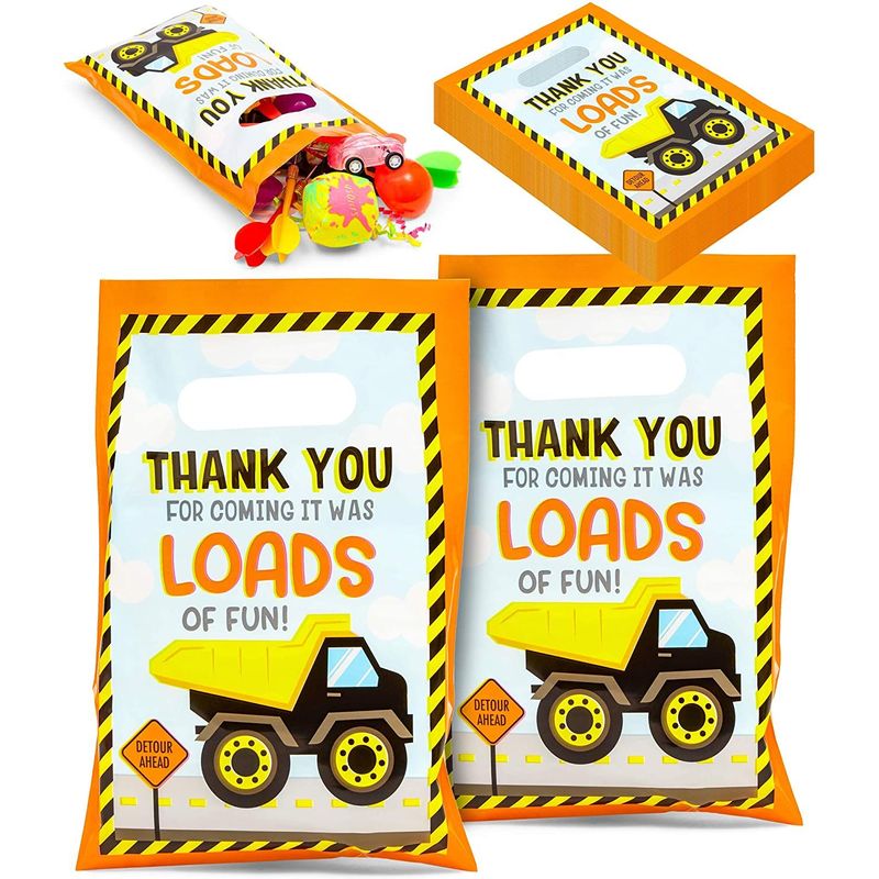 Thank You, Construction Party Favor Goodie Bags (100 Pack)