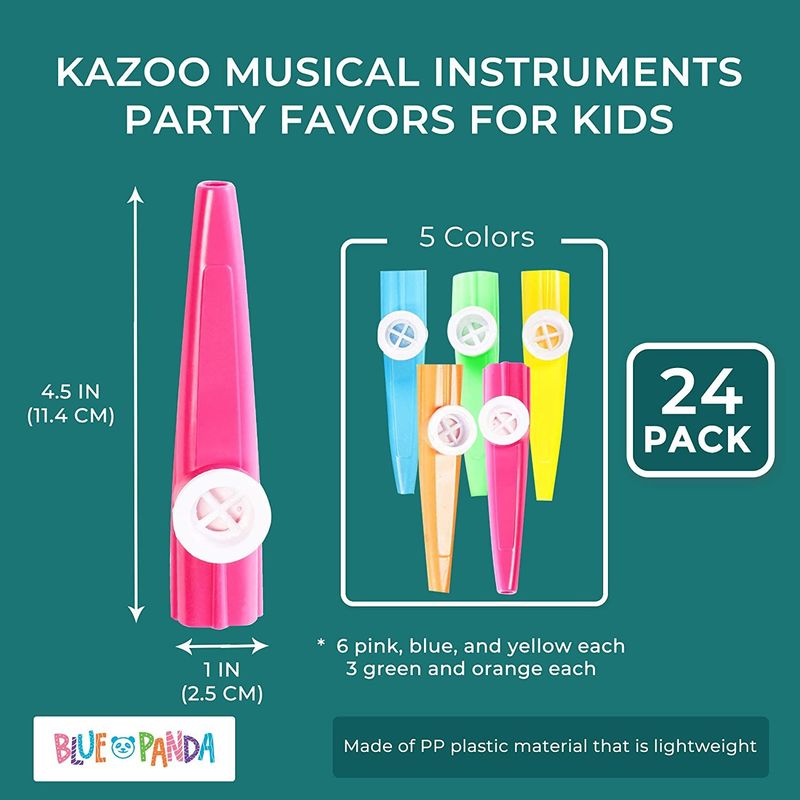 Kazoo Musical Instruments for Kids (24 Pack)