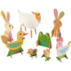 Easter Puzzles for Kids, 3D Farm Animal Paper Jigsaw for Ages 3+ (8 Pack)