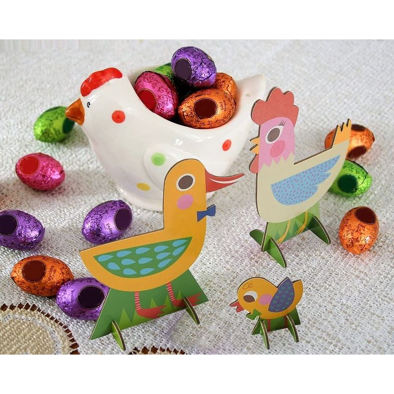Easter Puzzles for Kids, 3D Farm Animal Paper Jigsaw for Ages 3+ (8 Pack)