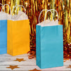 Paper Party Gift Bags with Handles (9 x 5.3 in, Blue, 25-Pack)