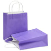Paper Party Gift Bags with Handles (8 x 10 in, Medium Size, Purple, 25-Pack)