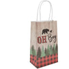 Oh Boy, Rustic Baby Shower Party Favor Bags with Handles (9 x 5.3 in, 24 Pack)
