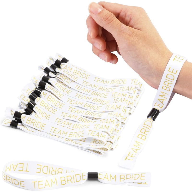 Team Bride Wristband Bracelets (30 Pack)