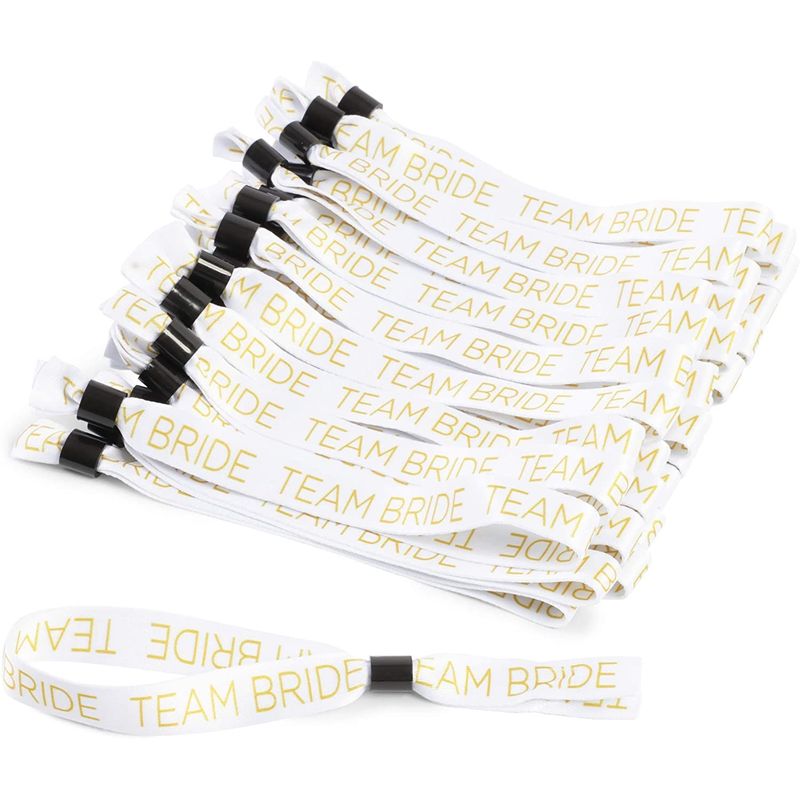 Team Bride Wristband Bracelets (30 Pack)