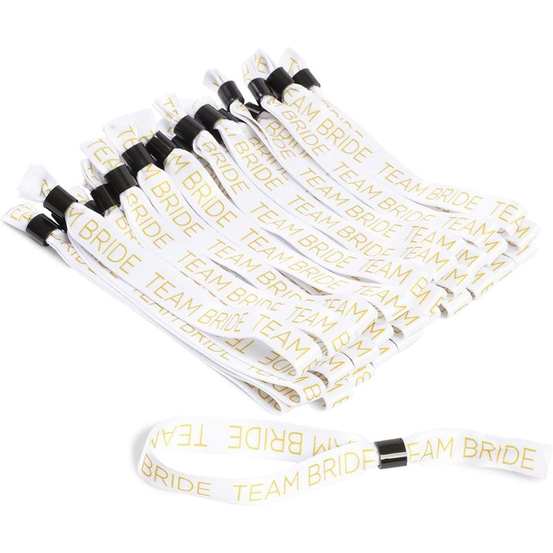 Team Bride Wristband Bracelets (30 Pack)