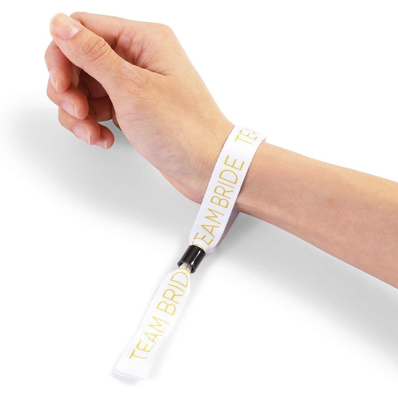 Team Bride Wristband Bracelets (30 Pack)