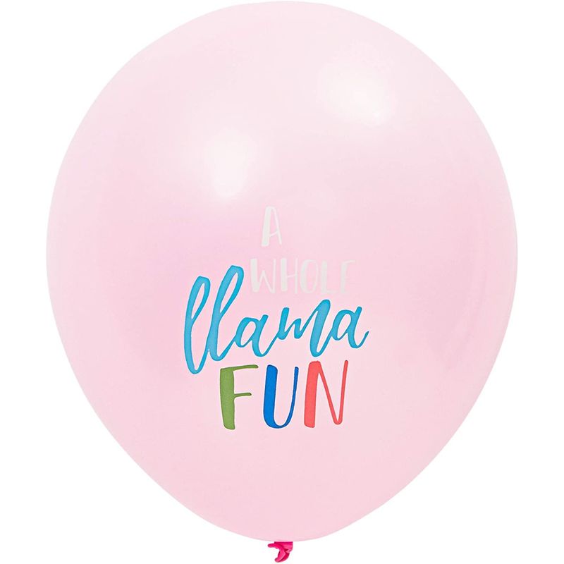 Llama Birthday Party Balloons in 5 Colors (12 Inches, 50-Pack)