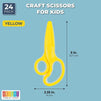 Yellow Pre School Training Scissors, Blunt Tip (5 x 2.35 Inches, 24 Pack)