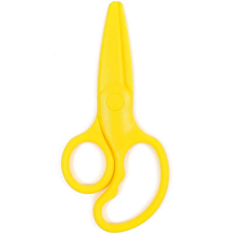 Yellow Pre School Training Scissors, Blunt Tip (5 x 2.35 Inches, 24 Pack)