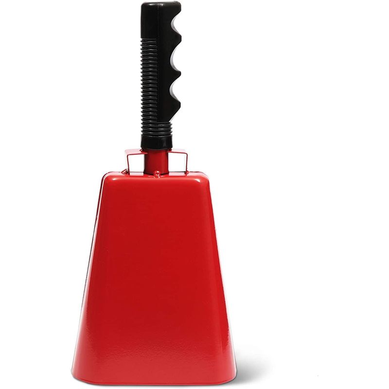 Metal Cowbell with Handle, Blue Noise Maker (3 x 2.8 in, 12 Bells)