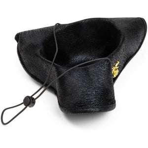 Mini Pirate Hat, Pet Costume Accessory, Adjustable Sizing (Black)