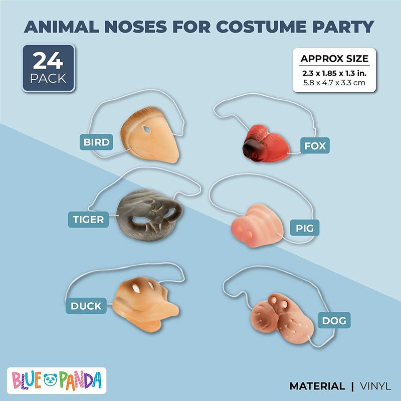 Barnyard Party Favors, Animal Noses (24 Pieces)