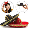 Mini Sombrero for Cinco De Mayo Fiesta, Costume Accessories (Red, Black, 2 Pack)