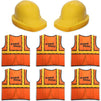 Construction Worker Costumes for Kids, Includes Vests and Hats (6 Sets)