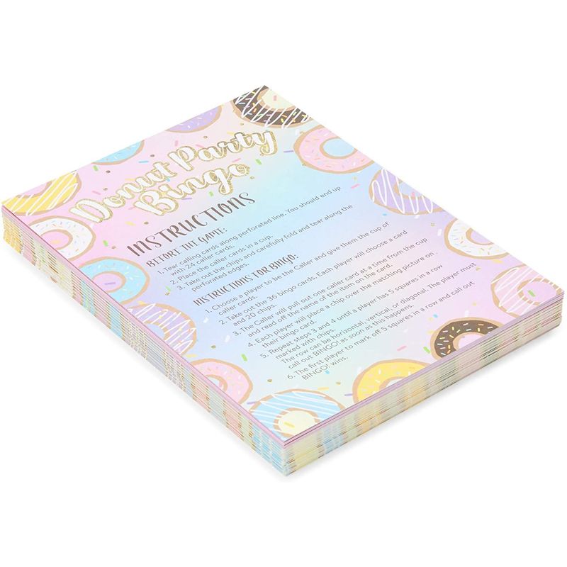 Donut Bingo Party Game for Birthdays, Donut Grow Up (5 x 7 Inches, 36 Cards)