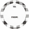 Round Buffalo Plaid Gift Tags and Twine (2.5 in, 150 Pack)