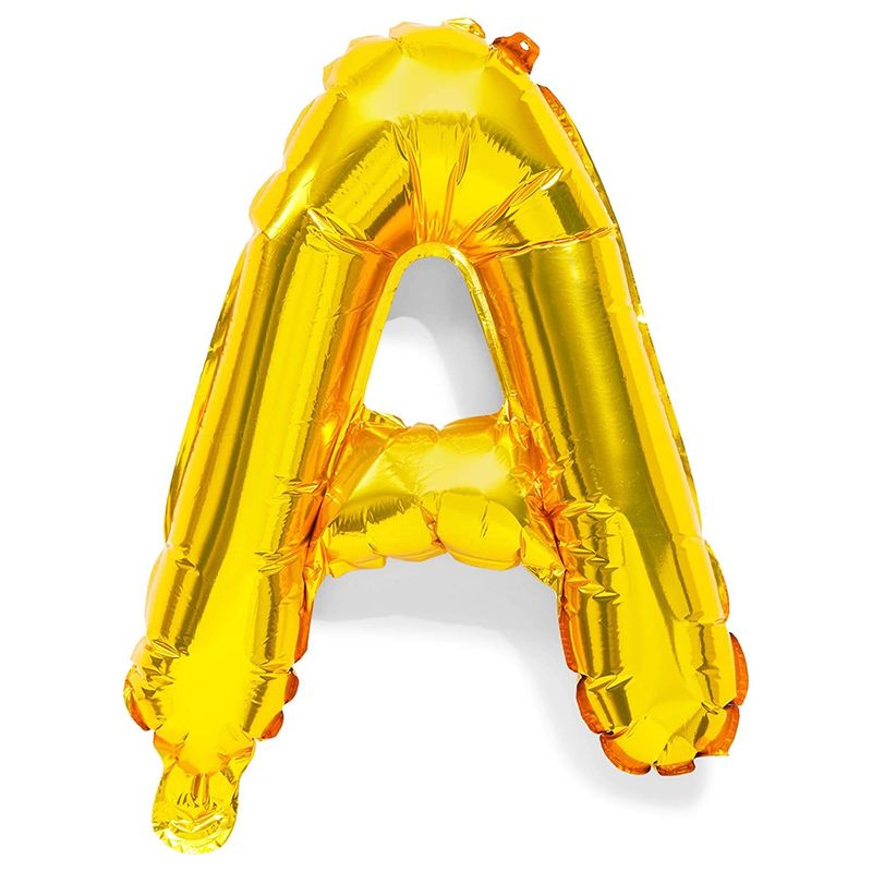 Foil Balloon Letters Set, Gold Roar Dinosaur Birthday Party (24 Pack)