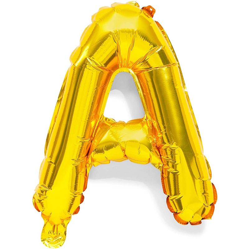 Foil Balloon Letters Set, Gold Roar Dinosaur Birthday Party (24 Pack)