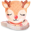 Reindeer Paper Plates for Holiday Christmas Party (10 x 9 In, 48 Pack)