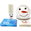 Christmas Party Park, Snowman Dinnerware, Tablecloths, Banner (Serves 24, 75 Pieces)