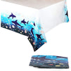 Shark Birthday Party Supplies, Plastic Tablecloth (54 x 108 in, 3 Pack)