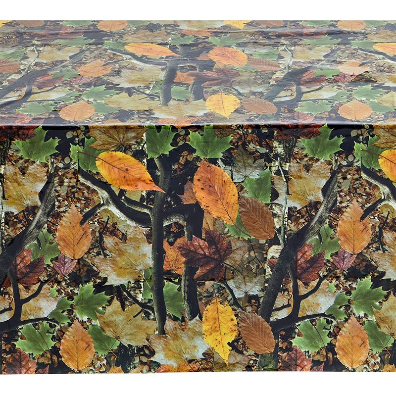 Plastic Tablecloths for Camo Birthday Party Supplies (54 x 108 In, 3 Pack)