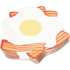 Fried Eggs and Bacon Paper Plates for Breakfast Party, Brunch (9 In, 48 Pack)