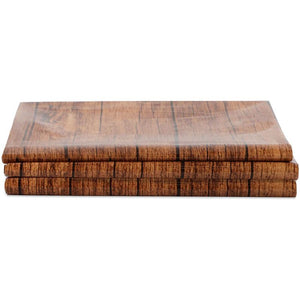 Wood Grain Plastic Tablecloths, Party Table Covers (54 x 108 Inches, 3 Pack)
