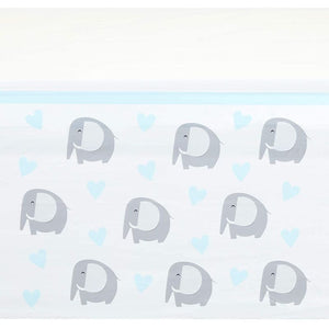 Elephant Tablecloth for Boy Baby Shower, Plastic Table Cover (54 x 108 in, 3 Pack)
