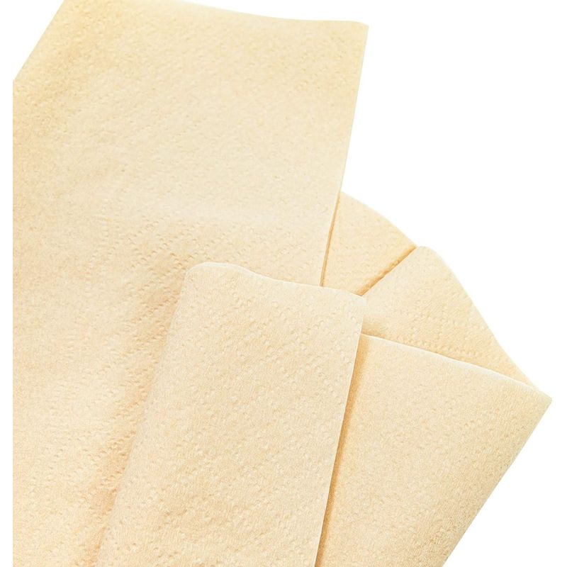 Disposable Bamboo Square Luncheon Napkins (Beige, 6.5 x 6.5 In, 250 Pack)