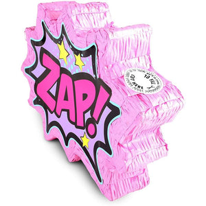 Girl Comic Book Hero Pink Party Pinata for Comic Book Birthday (17 x 11.2 x 3 Inches)