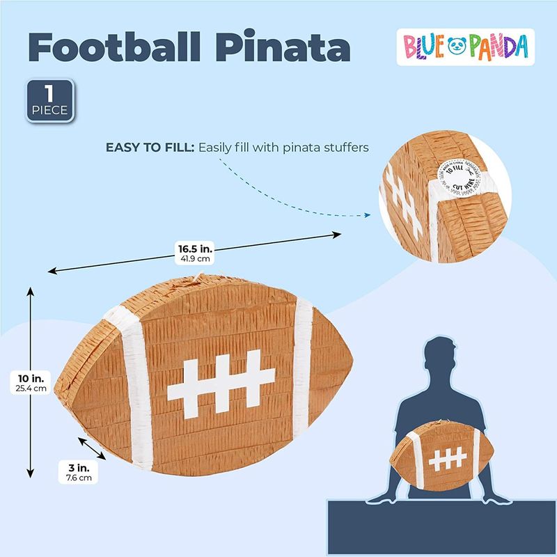 Football Pinata for Sports Birthday Party (16.5 x 10 x 3 In)