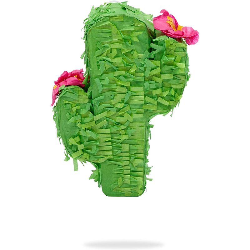 Mini Cactus Piñatas for Let's Fiesta Party, Cinco De Mayo (8 x 5.3 x 2.5 In, 3 Pack)