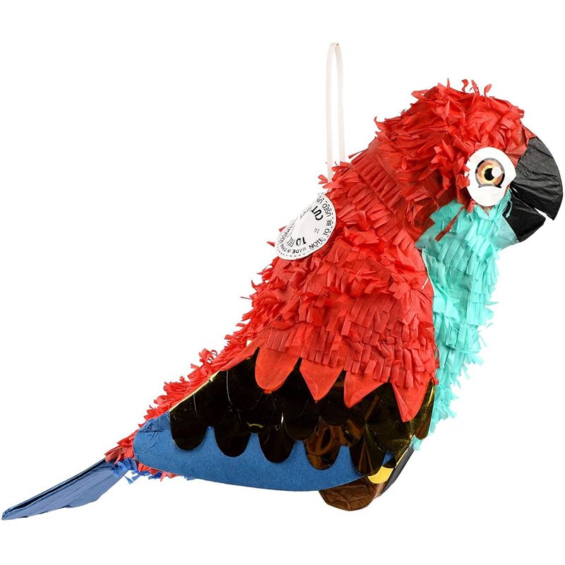 Small Parrot Pinata for Pirate Birthday Party (14.5 x 14 x 6 In)